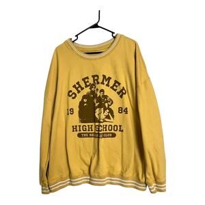 3X Breakfast Club Movie Brat Pack Grunge Sweatshirt Fleece Pullover Distressed